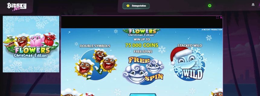 Celebrate the Holidays with the Flowers Christmas Edition Video Slot at Bitsky.bet!