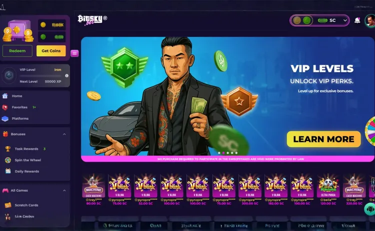 Bitsky sweepstakes website