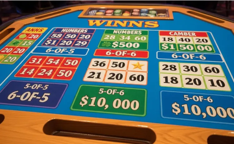 Keno Game Payout Table