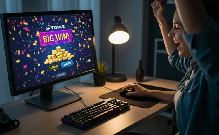 Real money win in sweepstakes casino