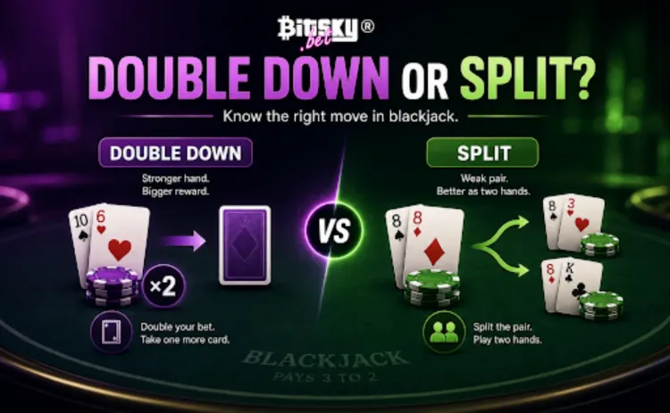 double down or split in blackjack
