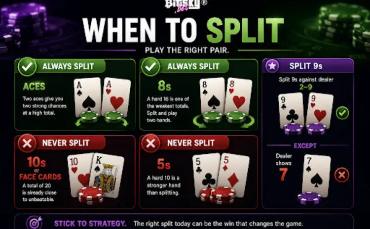 when to split in blackjack